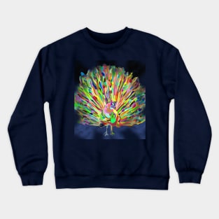 Striking Colorful Peacock Crewneck Sweatshirt